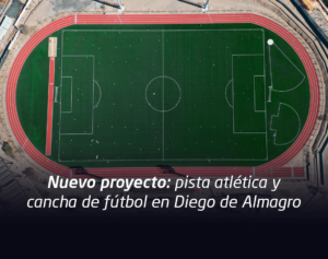 pista atlética sprayada Estadio Municipal de Diego de Almagro